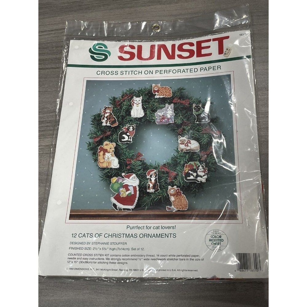 New Sunset Craft Kit 12 Cats Days Of Christmas A34